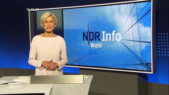 Susanne Stichler moderiert NDR Info zur Wahl.  