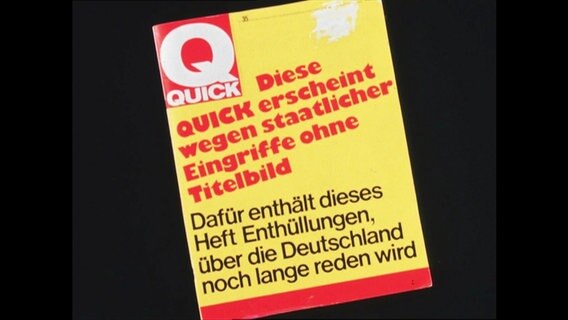 Titelblatt der Zeitschrift "Quick" von 1972  