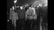 Rechtsradikale bei einem Fackelmarsch (Archivbild)  