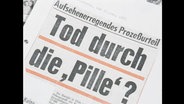 Zeitungs-Artikel "Tod durch die Pille?" (Archivbild)  
