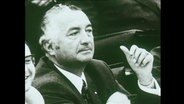 Schwarz-Weiß-Aufnahme von Erich Mende  