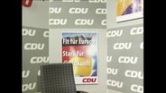 Der verlassene Stuhl von Peter Hintze, CDU-Generalsekretär  
