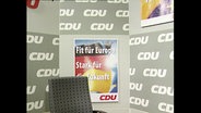 Der verlassene Stuhl von Peter Hintze, CDU-Generalsekretär  