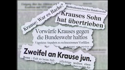 Zeitungsausschnitte über Rechtsradikalismus in der Bundeswehr  