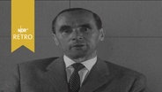 Schleswig-Holsteins neuer Finanzminister Hans-Hellmuth Qualen im Fernsehinterview 1963  