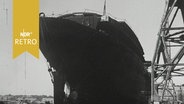 Atomschiff "Otto Hahn" im Trockendock der Howaldtswerke in Kiel (1964)  