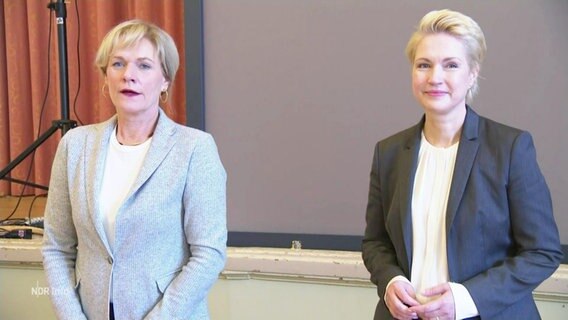 Ministerpräsidentin, Schwesig und Linken-Fraktionschefin, Oldenburg  