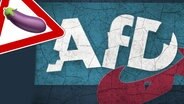 Ein kaputtes AfD-Logo  