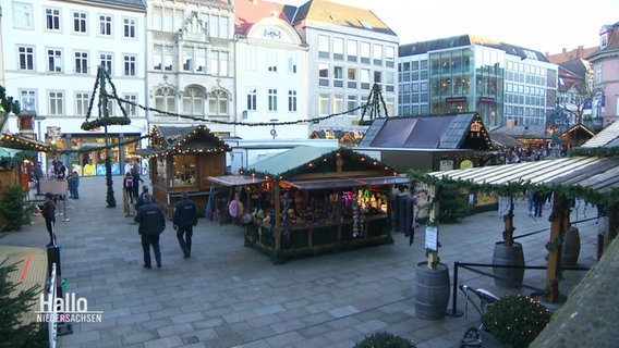 The empty Christmas market  