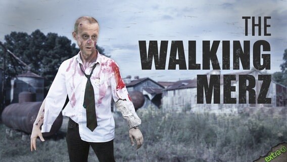 Friedrich Merz als Zombie in "The Walking Merz"  