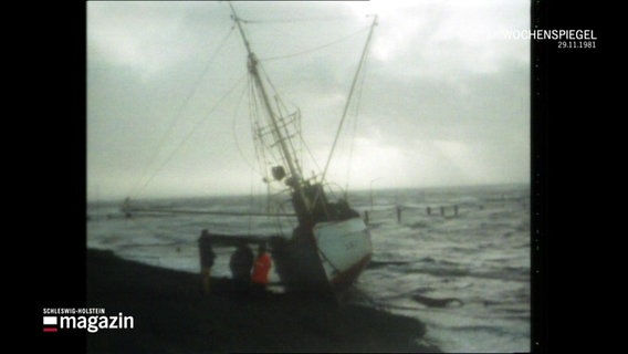 Sturmflut auf Sylt 1981.  