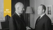 Bürgermeister Paul Nevermann begrüßt 1963 im Hamburger Rathaus einen nicaraguanischen Konsul  