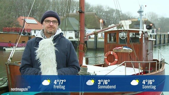 Stefan Kreibohm mit den Wettervorhersagen der folgenden Tage. © Screenshot 