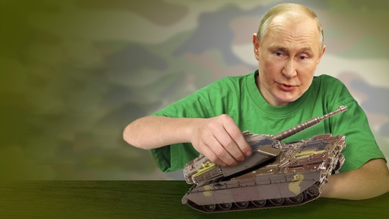 Putin spielt mit einem Panzer © Screenshot 