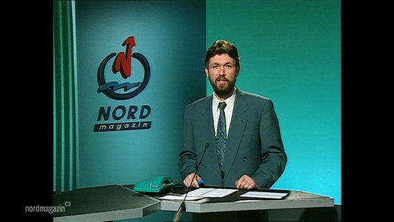 Das Nordmagazin von 1992 mit Moderator Horst Düsterhöft. © Screenshot 