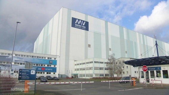 Die Außenfassade der MV Werften. © Screenshot 