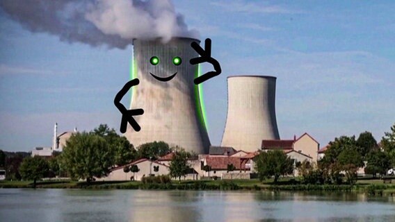 Ein tanzendes Atomkraftwerk. © Screenshot 