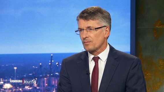 Ralf Martin Meyer, Polizeipräsident der Freien und Hansestadt Hamburg, im Gespräch mit Moderator Ulf Ansorge © Screenshot 