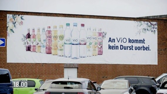 Werbebanner für Wasser der Marke Vio © Screenshot 