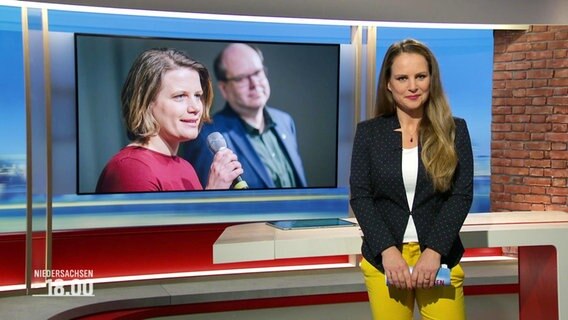 Tina Hermes moderiert Niedersachsen 18.00 Uhr am 25.01.2022. © Screenshot 