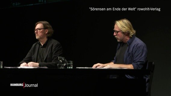 Autor ven Stricker und Schauspieler Bjarne Mädel bei ihrer Lesung © Screenshot 