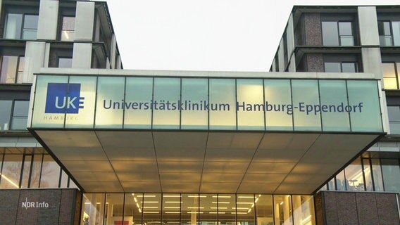 Der Haupteingang des UKE. © Screenshot 