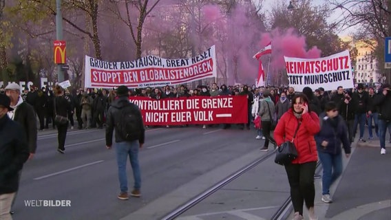 Proteste gegen die Impfpflicht in Österreich © Screenshot 