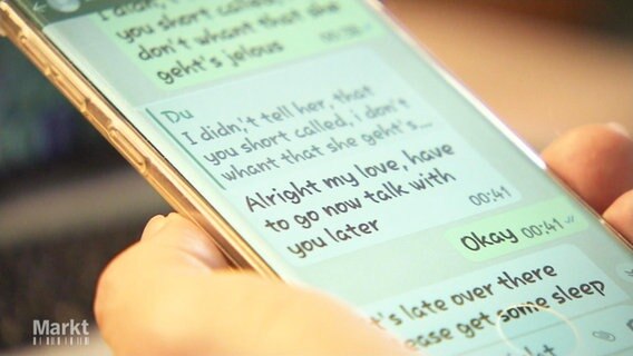 Ein Chatverlauf auf einem Smartphone © Screenshot 