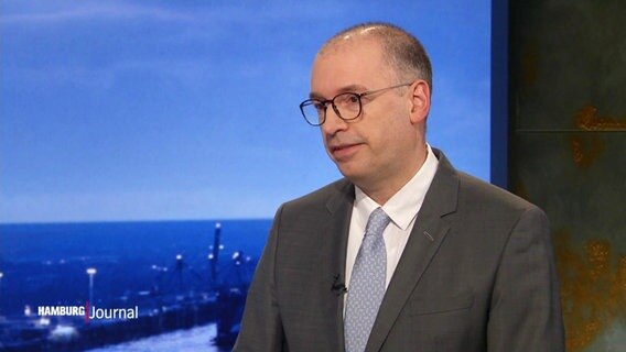 Niels Annen im Studio des NDR Hamburg Journals. © Screenshot 