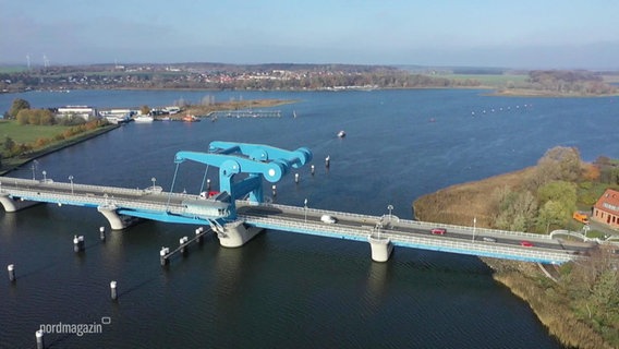 Die Peenebrücke in Wolgast. © Screenshot 