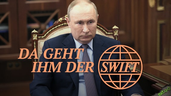 Vladimir Putin. Da geht ihm der Swift.  