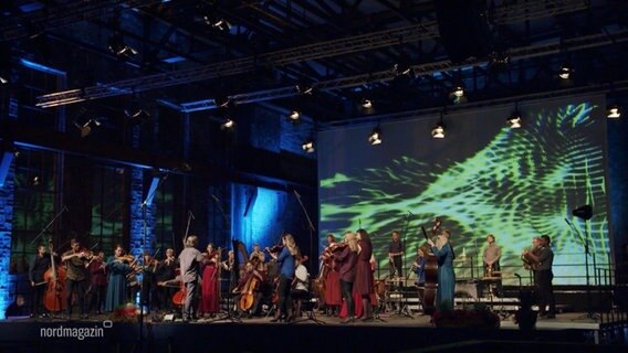 Das Baltic Sea Philharmonic Orchestra auf einer Bühne. © Screenshot 