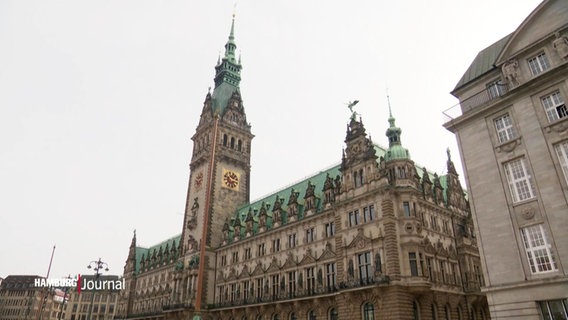 Im Hamburger Rathaus wird über die Coronalockerungen entschieden © Screenshot 