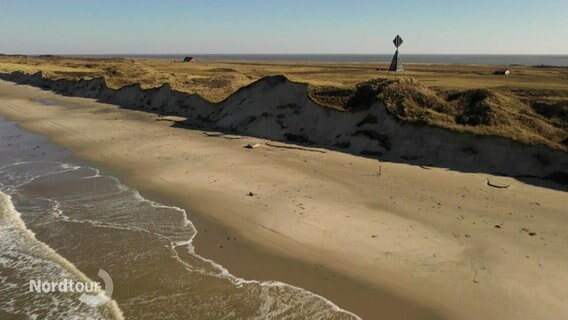Ein Küstenabschnitt der Insel Juist. © Screenshot 