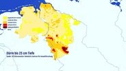 Eine Grafik zur Trockenheit im diesjährigen März. © Screenshot 