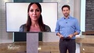Der Moderator Daniel Johé spricht per Videoschalte mit einer Resilienzforscherin. © Screenshot 