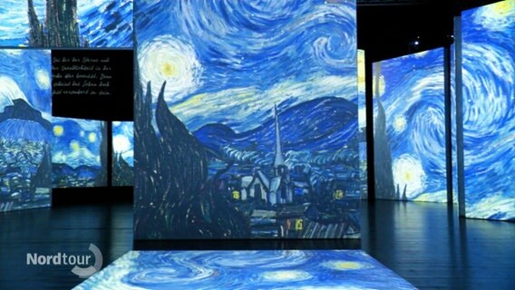 Die Sternennacht von van Gogh als Multimedia-Ausstellung. © Screenshot 