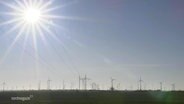Ein Windpark unter strahlender Sonne. © Screenshot 
