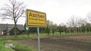 Ortsschild des Dorfes "Aschen". © Screenshot 