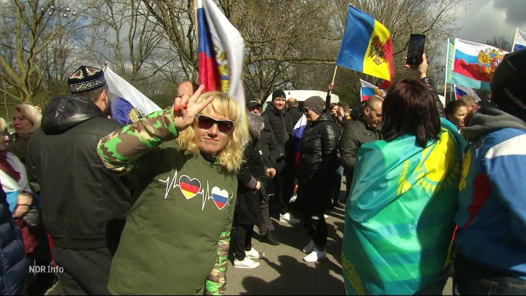 Pro-russische Demonstration.