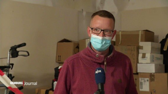 Marco Roth von der privaten Initiative "Hamburg hilft! Ukraine" © Screenshot 