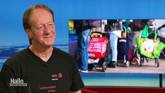 Frank Löffler vom Landesverband der Tafeln in Niedersachsen und Bremen. © Screenshot 
