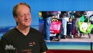 Frank Löffler vom Landesverband der Tafeln in Niedersachsen und Bremen. © Screenshot 