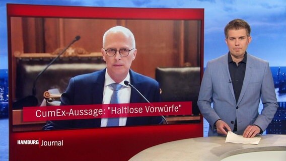 Carl-Georg Salzwedel moderiert das Hamburg Journal 18.00. © Screenshot 