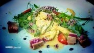 Asparagus paste with charcoal and tuna steak © Screenshot 
