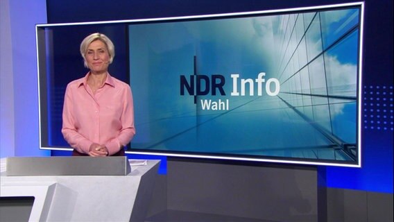 Susanne Stichler moderiert NDR Info Wahl © Screenshot 