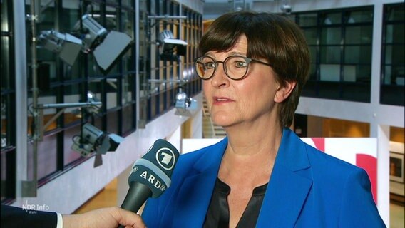 Saskia Esken von der SPD im Interview. © Screenshot 