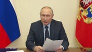 Archivaufnahme von Vladimir Putin während einer Ansprache. © Screenshot 