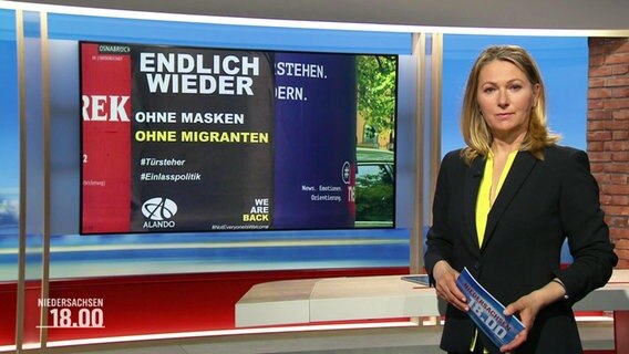 Antje Wöhnke moderiert das Niedersachsen Magazin um 18:00 Uhr. © Screenshot 