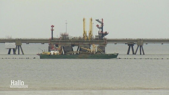 Die Baustelle eines LNG Terminals in Wilhelmshaven. © Screenshot 